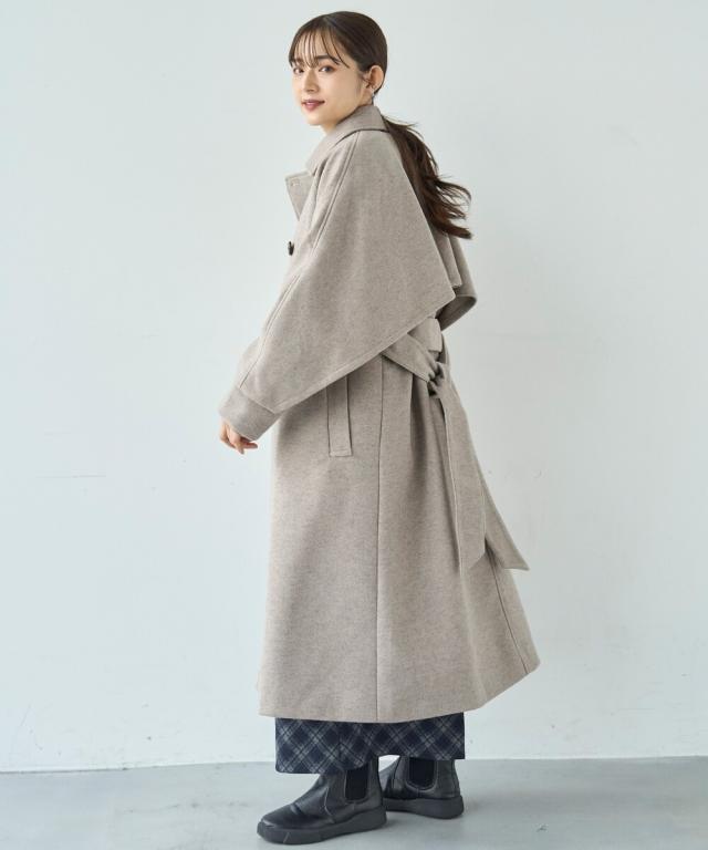ミル（mil）/【mil (ミル)】フレア ヨーク ウールライク コート ロング