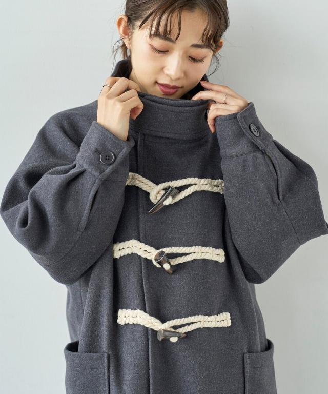 ミル（mil）/【mil (ミル)】メルトン風 ロング ダッフルコート ロング