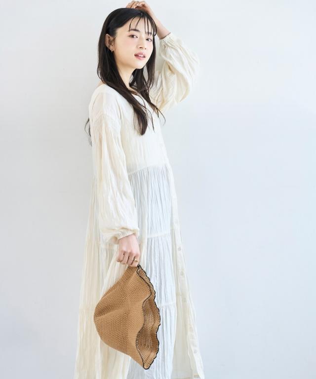 t*o様 新品　mil 3WAY ティアード ワンピース ワッシャー　XS ミル ミル（mil）/3way ティアード ワンピース / ワッシャー加工 【mil