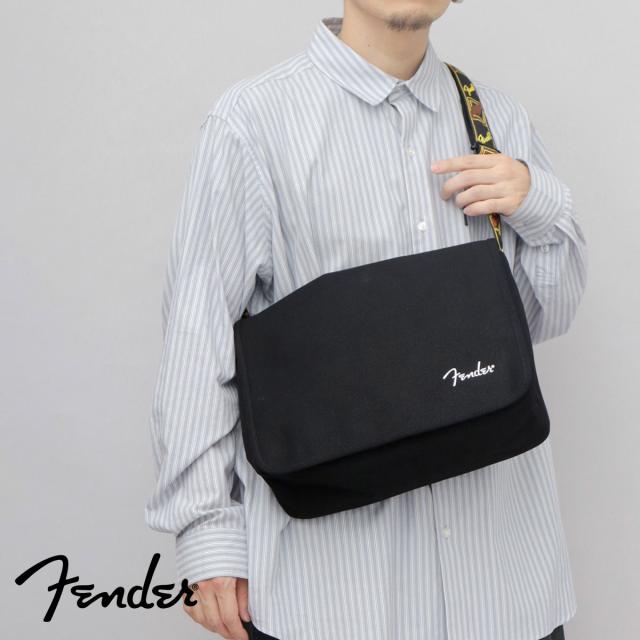 フェンダー（Fender）/ベビーキャンバス フラップトップ ニュースペーパーバッグ ショルダーバッグ モノグラムストラップ