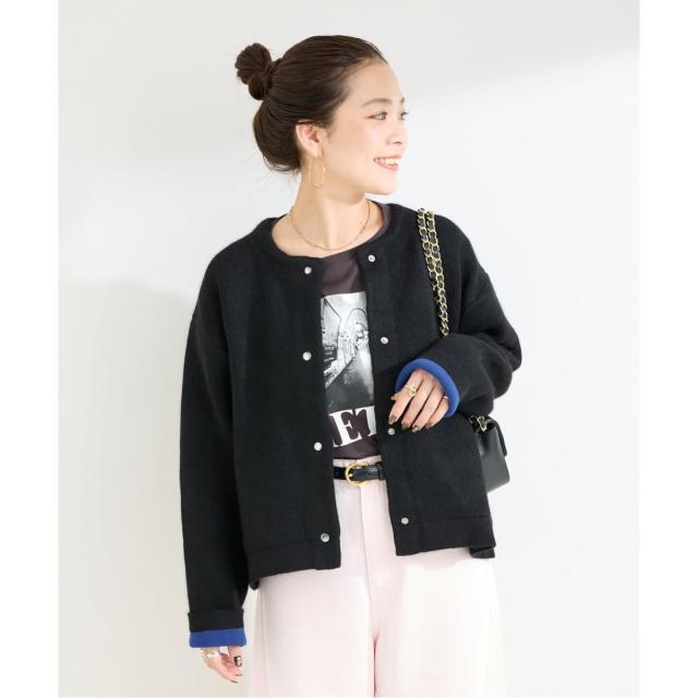 ベーセーストック（B．C STOCK）/《追加4》2層スムース編みニットブルゾン