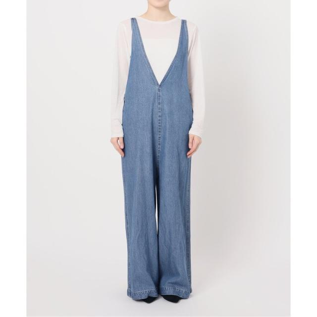 新品タグ付き デュ ジュール Vネック デニム サロペット ベーセー