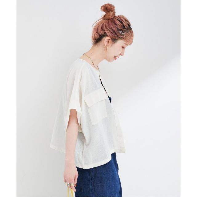 新品　B.C STOCK リネンブレンドメッシュSSドルマンブルゾン　ベージュ 追加予約》【WEB限定】手洗い可 / リネンブレンドメッシュSS