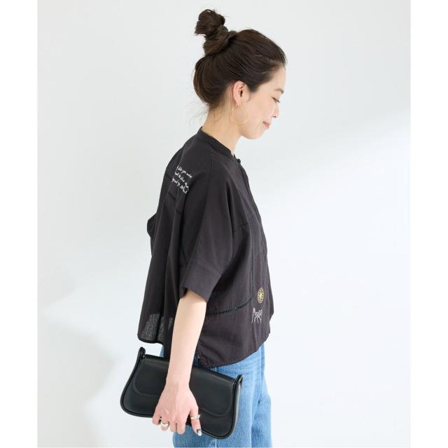 ベーセーストック（B．C STOCK）/手洗い可 / リネン混エンブロイ