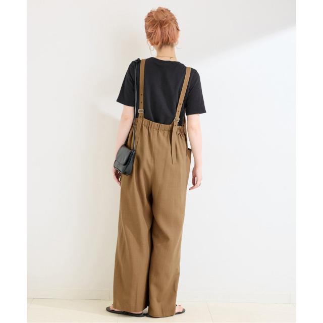 ベーセーストック（B．C STOCK）/《2点セット》手洗い可 / ウォッシャブル / インナー付き深Vサロペット