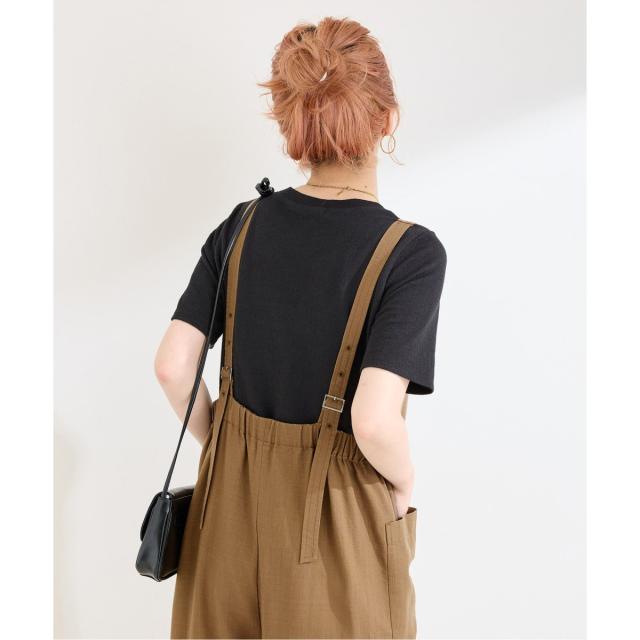 ベーセーストック（B．C STOCK）/《2点セット》手洗い可 / ウォッシャブル / インナー付き深Vサロペット