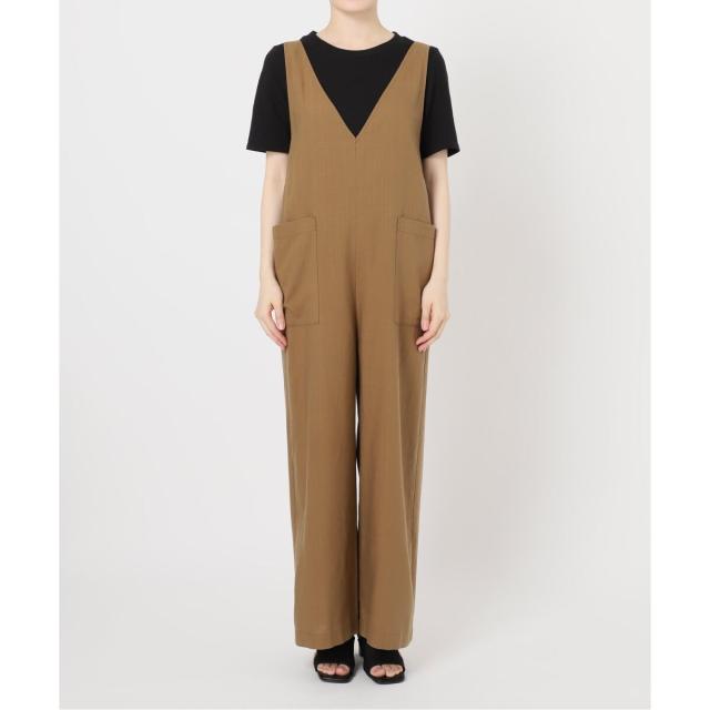 ベーセーストック（B．C STOCK）/《2点セット》手洗い可 / ウォッシャブル / インナー付き深Vサロペット