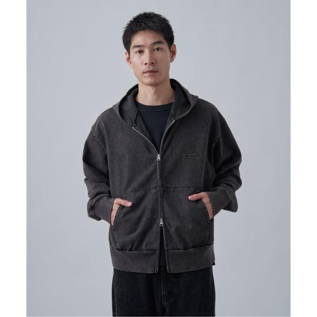 ベーセーストック（B．C STOCK）/【ANTS & ELEPHANTS】ブリーチ加工 ショート丈 ダブルジップパーカー