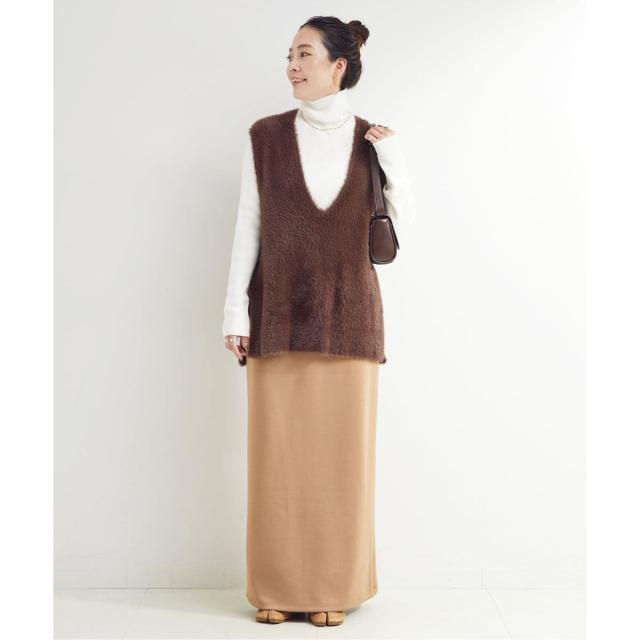 ベーセーストック（B．C STOCK）/《追加2》《2点セット》手洗い可 / ショートシャギーベスト+ダンボールスカート