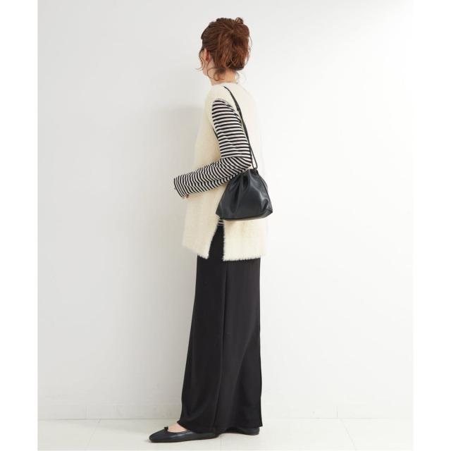 ベーセーストック（B．C STOCK）/《追加2》《2点セット》手洗い可 / ショートシャギーベスト+ダンボールスカート