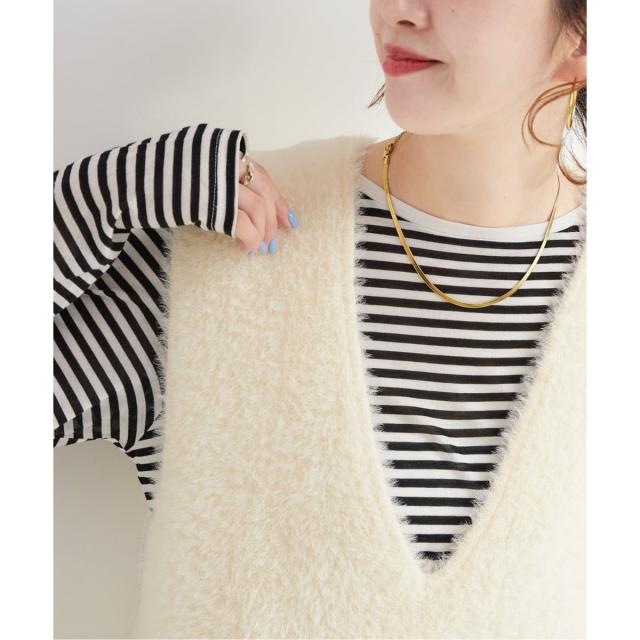 ベーセーストック（B．C STOCK）/《追加2》《2点セット》手洗い可 / ショートシャギーベスト+ダンボールスカート