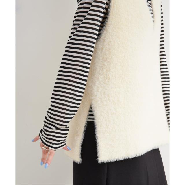 ベーセーストック（B．C STOCK）/《追加2》《2点セット》手洗い可 / ショートシャギーベスト+ダンボールスカート