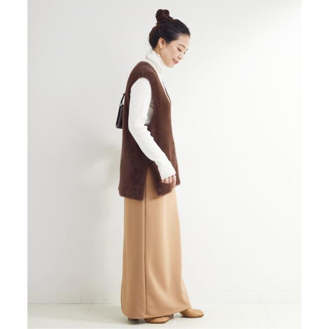 ベーセーストック（B．C STOCK）/《追加2》《2点セット》手洗い可 / ショートシャギーベスト+ダンボールスカート