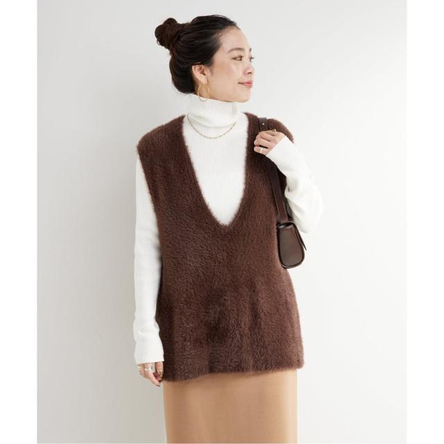 ベーセーストック（B．C STOCK）/《追加2》《2点セット》手洗い可 / ショートシャギーベスト+ダンボールスカート