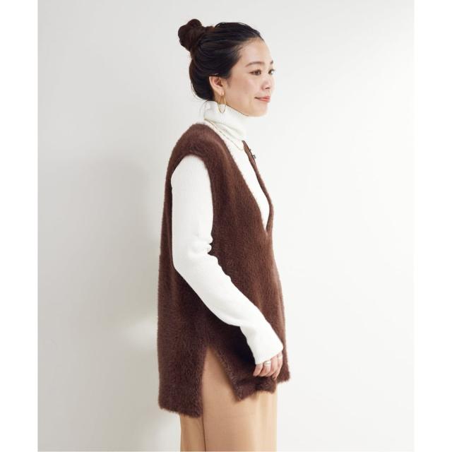 ベーセーストック（B．C STOCK）/《追加2》《2点セット》手洗い可 / ショートシャギーベスト+ダンボールスカート