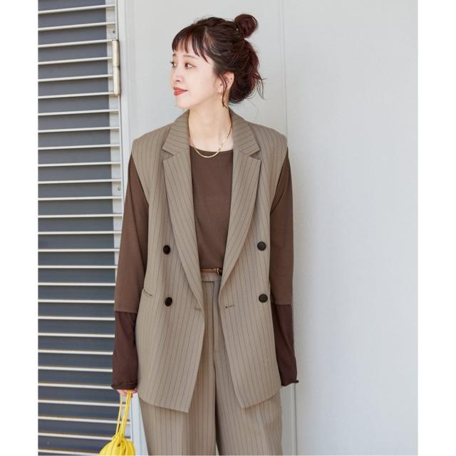 ベーセーストック（B．C STOCK）/《2点セット》手洗い可 / ジレ+2タックパンツセット