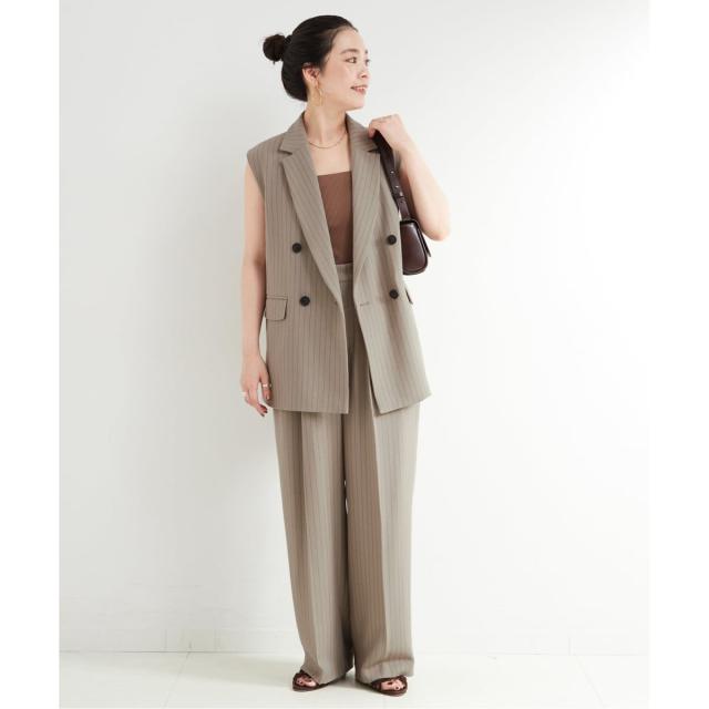 ベーセーストック（B．C STOCK）/《2点セット》手洗い可 / ジレ+2タックパンツセット