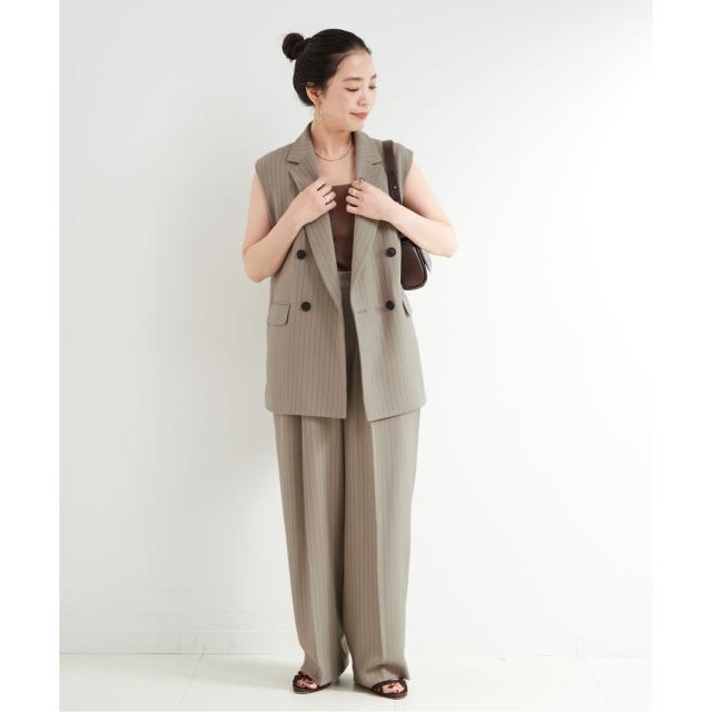 ベーセーストック（B．C STOCK）/《2点セット》手洗い可 / ジレ+2タックパンツセット