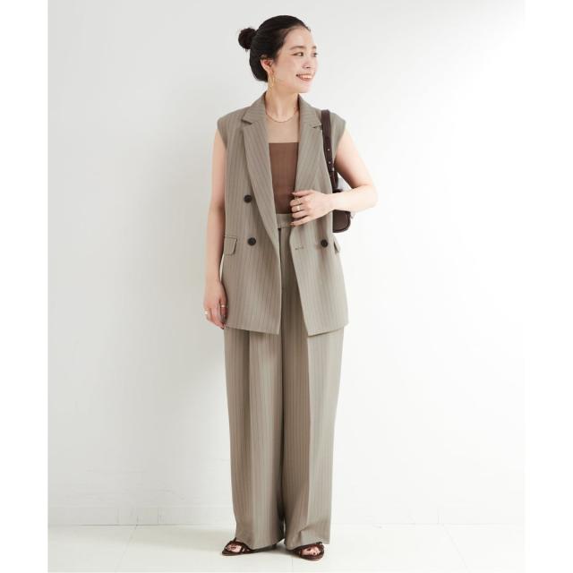 ベーセーストック（B．C STOCK）/《2点セット》手洗い可 / ジレ+2タックパンツセット