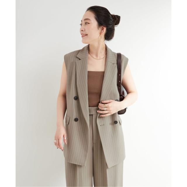 ベーセーストック（B．C STOCK）/《2点セット》手洗い可 / ジレ+2タックパンツセット