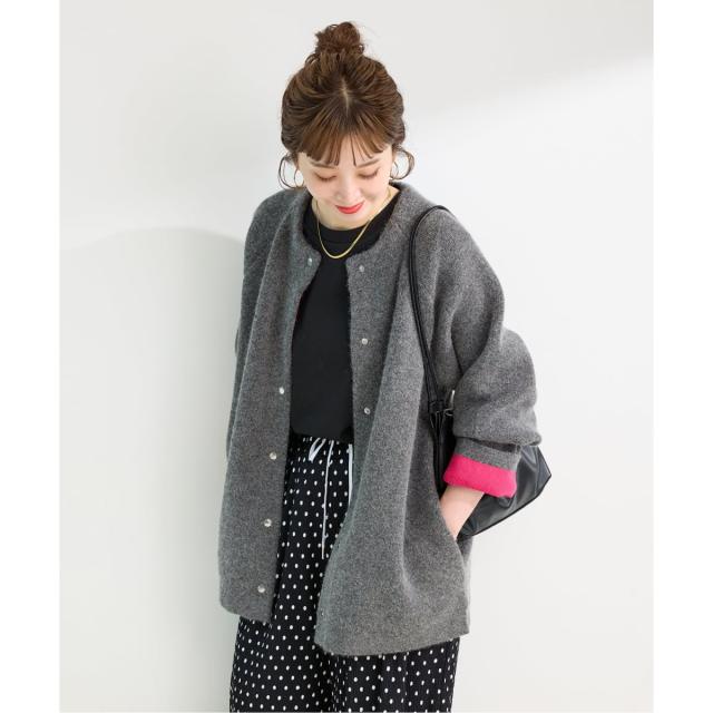 ベーセーストック（B．C STOCK）/《追加3》2層スムース編みロングカーディガン