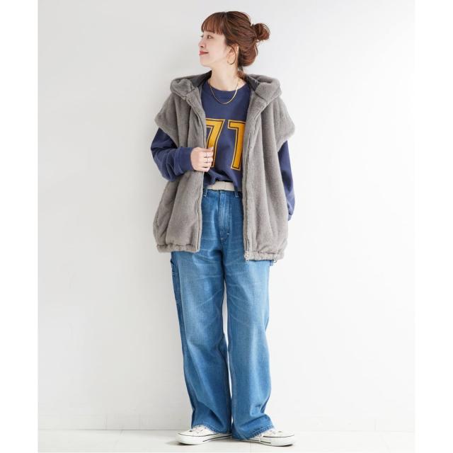 ベーセーストック（B．C STOCK）/《追加》【WEB＋一部店舗限定】手洗い可 / フード付きミンク調ファーベスト