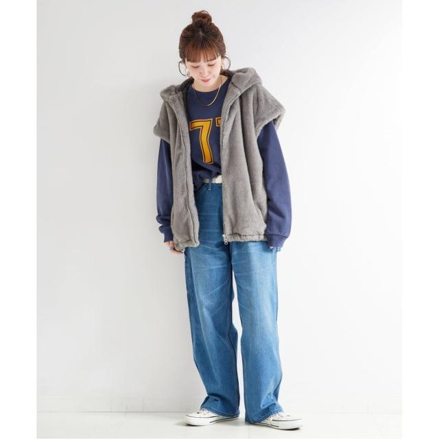 ベーセーストック（B．C STOCK）/《追加》【WEB＋一部店舗限定】手洗い可 / フード付きミンク調ファーベスト