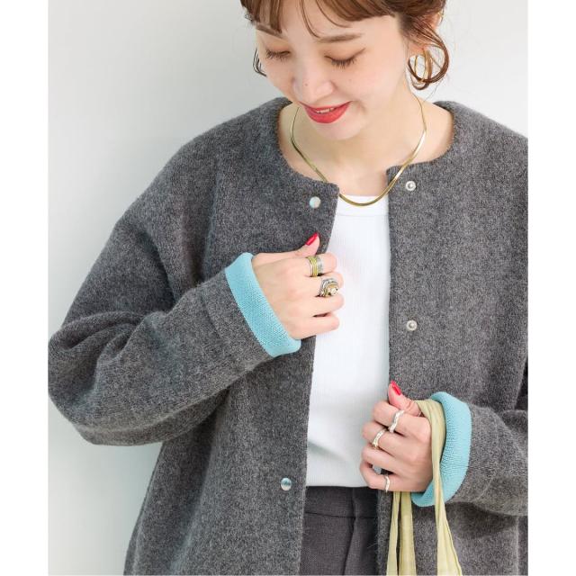 ベーセーストック（B．C STOCK）/《追加2》2層スムース編みニットブルゾン