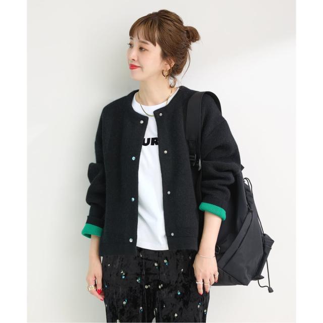 ベーセーストック（B．C STOCK）/《追加2》2層スムース編みニットブルゾン