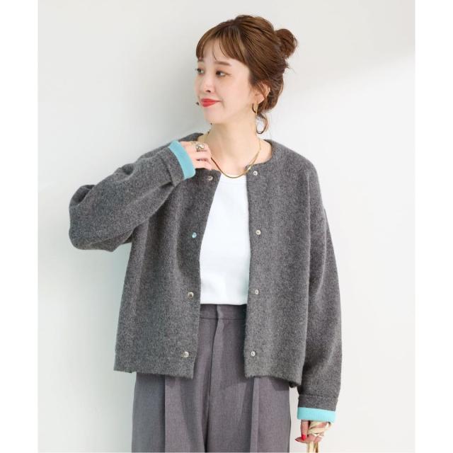 ベーセーストック（B．C STOCK）/《追加2》2層スムース編みニットブルゾン