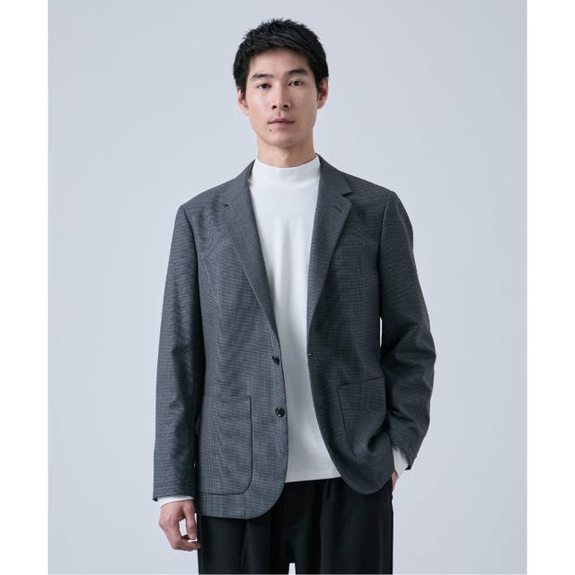 ベーセーストック（B．C STOCK）/ウールポリエステル ミルド ハウンドトゥース２ボタンジャケット