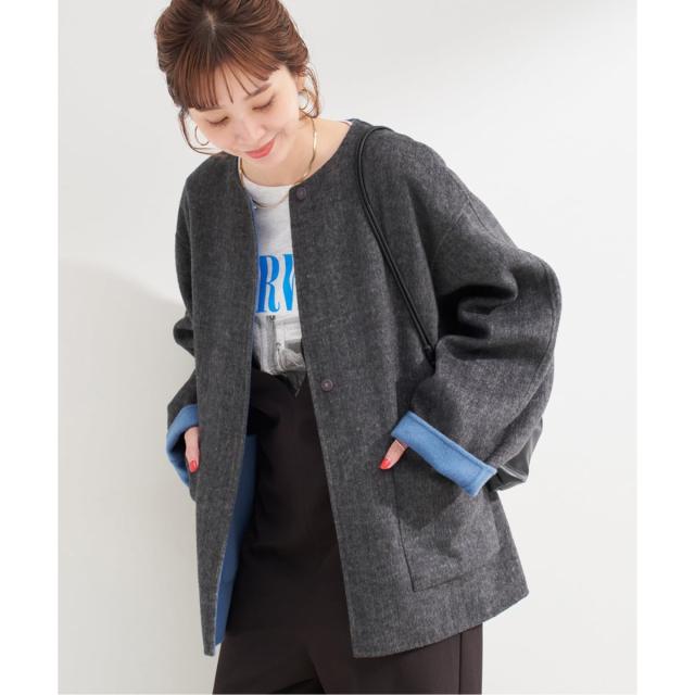 【NEW】ベーセーストック（B．C STOCK）/《追加》S120ブレンドショート丈リバーシブルコート