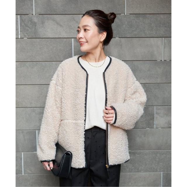 【NEW】ベーセーストック（B．C STOCK）/《S/Mサイズ展開》ボアパイピングブルゾン2