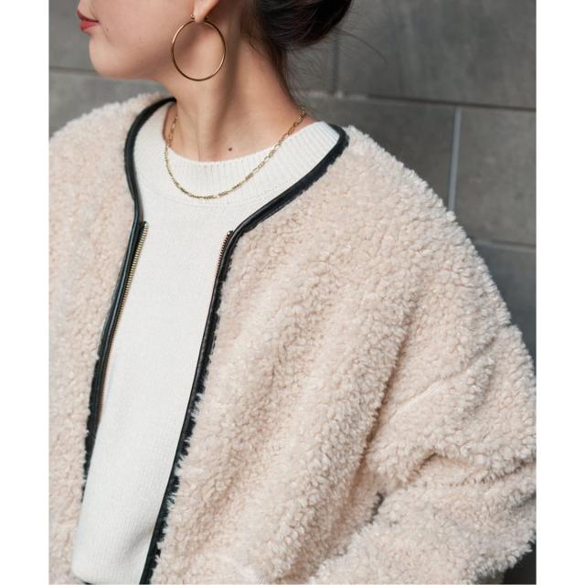 【NEW】ベーセーストック（B．C STOCK）/《S/Mサイズ展開》ボアパイピングブルゾン2