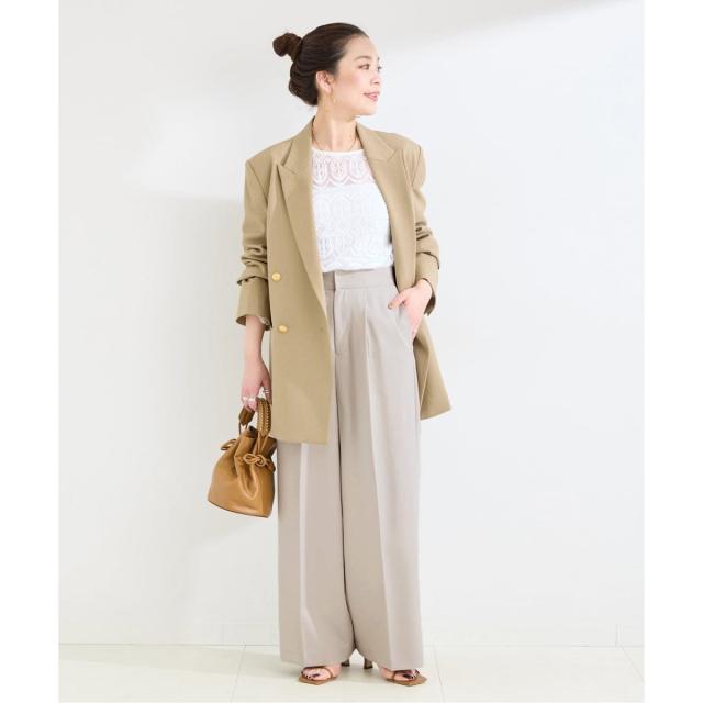 ベーセーストック（B．C STOCK）/《予約》手洗い可 / ワイドストレートセンタープレスパンツ