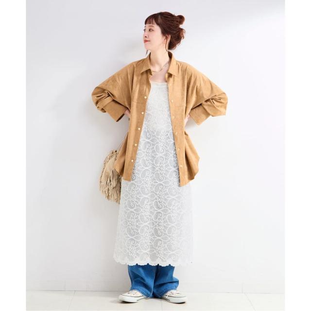 ベーセーストック（B．C STOCK）/《予約》手洗い可 / コード刺繍キャミワンピース