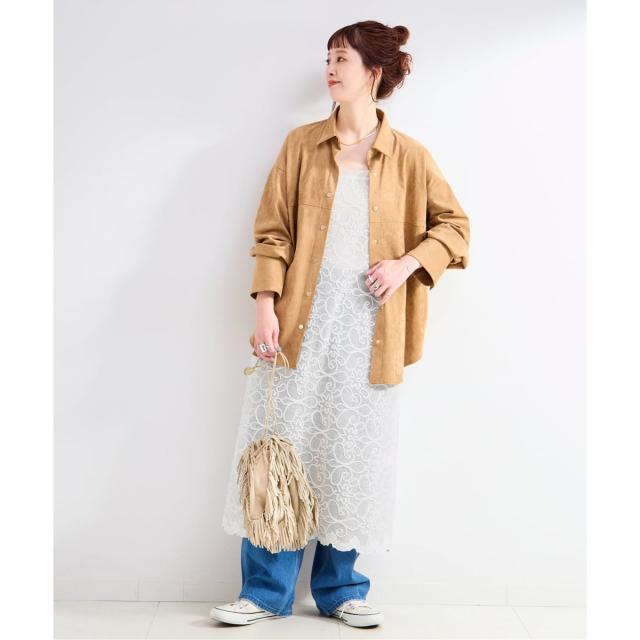 ベーセーストック（B．C STOCK）/《予約》手洗い可 / コード刺繍キャミワンピース