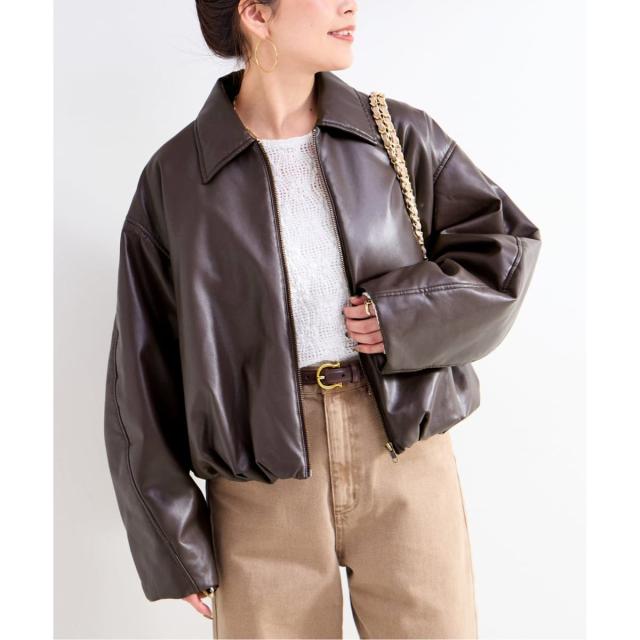 ベーセーストック（B．C STOCK）/《予約》レザーライクブルゾン