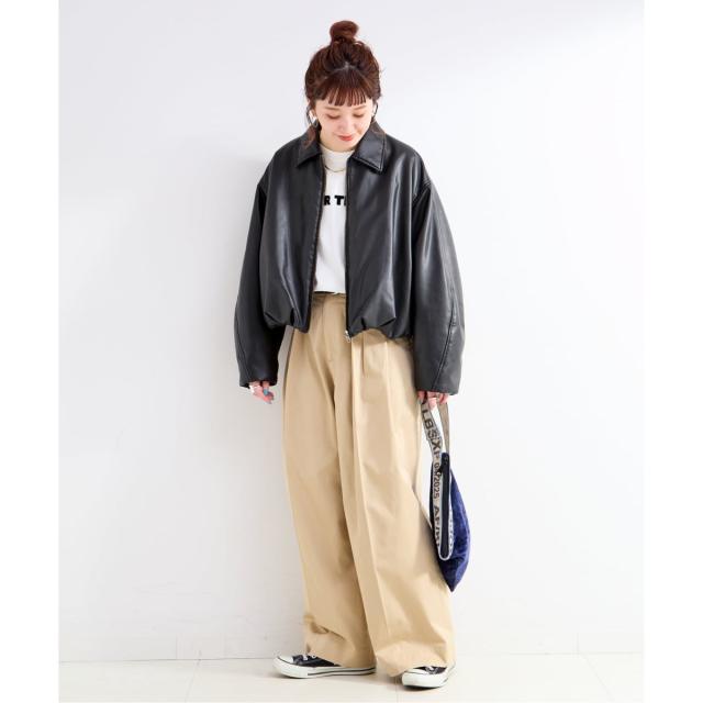 ベーセーストック（B．C STOCK）/《予約》レザーライクブルゾン