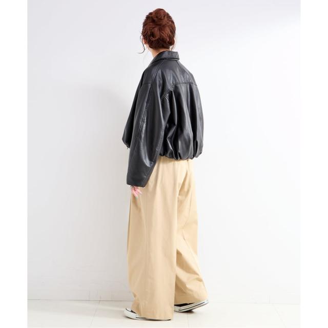 ベーセーストック（B．C STOCK）/《予約》レザーライクブルゾン