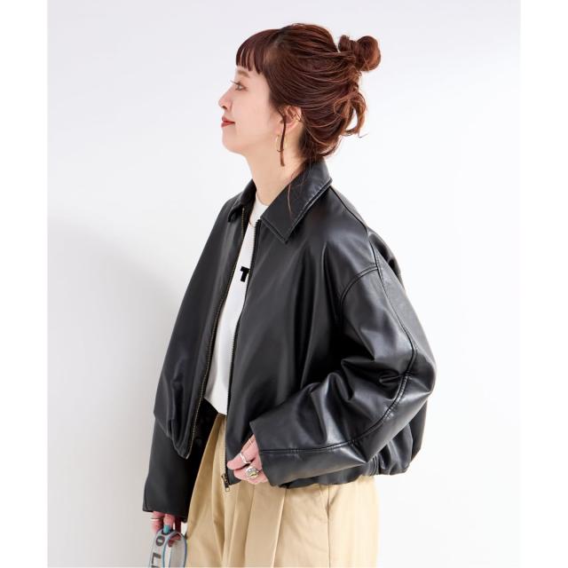 ベーセーストック（B．C STOCK）/《予約》レザーライクブルゾン