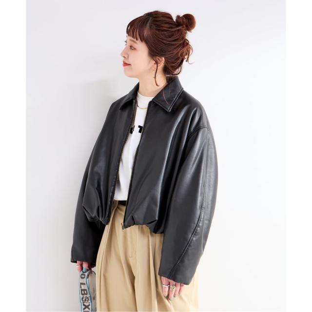 ベーセーストック（B．C STOCK）/《予約》レザーライクブルゾン