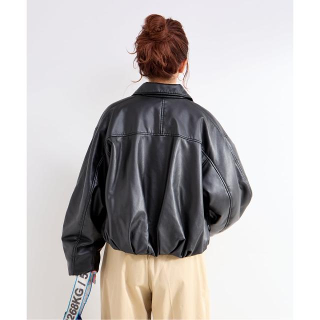 ベーセーストック（B．C STOCK）/《予約》レザーライクブルゾン