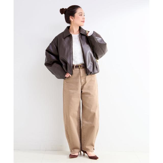 ベーセーストック（B．C STOCK）/《予約》レザーライクブルゾン