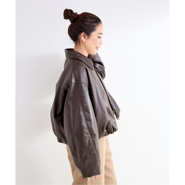 ベーセーストック（B．C STOCK）/《予約》レザーライクブルゾン