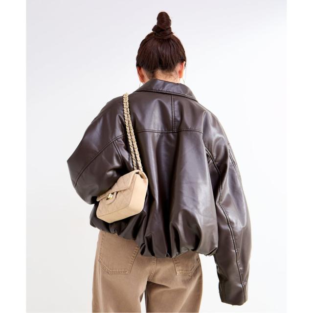 ベーセーストック（B．C STOCK）/《予約》レザーライクブルゾン