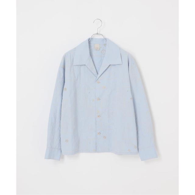 ベーセーストック（B．C STOCK）/Deux Allures / ドゥ アリュール エンブロイダリー オープンカラーシャツ