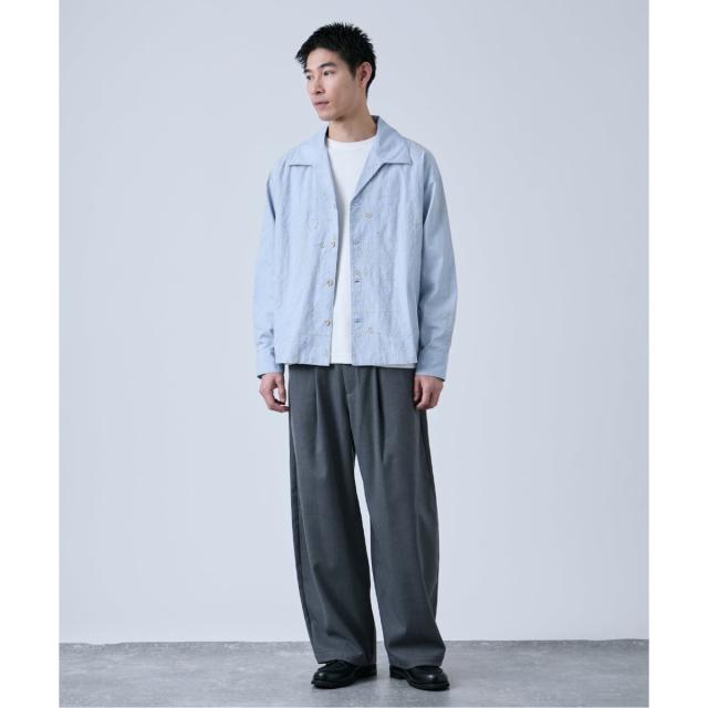 ベーセーストック（B．C STOCK）/Deux Allures / ドゥ アリュール エンブロイダリー オープンカラーシャツ_6