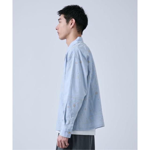 ベーセーストック（B．C STOCK）/Deux Allures / ドゥ アリュール エンブロイダリー オープンカラーシャツ_8