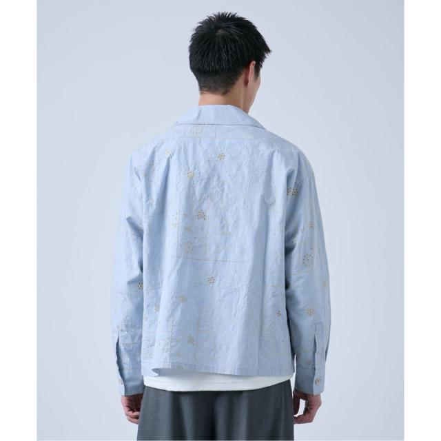 ベーセーストック（B．C STOCK）/Deux Allures / ドゥ アリュール エンブロイダリー オープンカラーシャツ_9